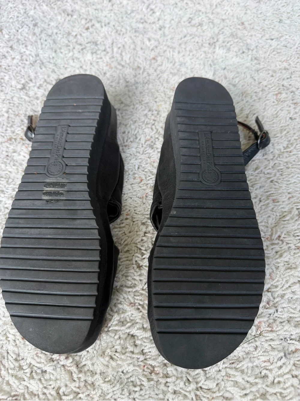 Black Knotted Leather Slingback Sandals